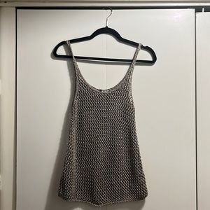 Cable knit tank top